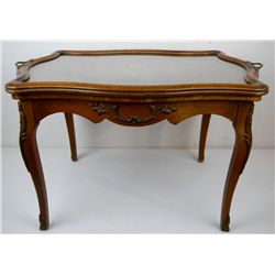 Antique Butlers Table with Inlayed Design