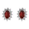 Image 1 : Genuine 2.38 ctw Garnet Earring 14k 2.1g