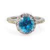 Image 1 : Genuine 1.85 ctw Aqua Marine Ring 14k