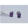 Image 1 : 13.55 CTW AMETHYST EARINGS .925 STERLING SILVER