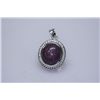 Image 1 : 12.28 CTW RUBY STAR WITH DIAMOND PENDANT .925 STERLING