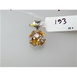 23.30 CTW CITRINE PENDANT .925 STERLING SILVER