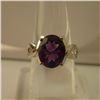 Image 1 : 20.25 CTW AMETHYST RING .925 STERLING SILVER