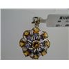 Image 1 : 30.50 CTW CITRINE AND LOLITE PENDANT .925 STERLING SILV