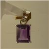 Image 1 : 5.50 CTW AMETHYST PENDANT .925 STERLING SILVER