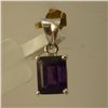 Image 1 : 6.75 CTW AMETHYST PENDANT .925 STERLING SILVER