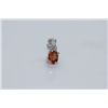 Image 1 : 4.00 CTW ORANGE SAPPHIRE .925 STERLING SILVER