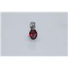 Image 1 : 4.50 CTW GARNET PENDANT .925 STERLING SILVER