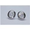 Image 1 : 28.35 CTW MOON STONE EARINGS .925 STERLING SILVER