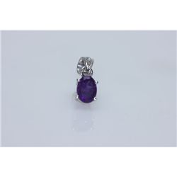 4.50 CTW AMETHYST PENDANT .925 STERLING SILVER