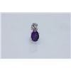 Image 1 : 4.50 CTW AMETHYST PENDANT .925 STERLING SILVER