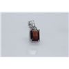 Image 1 : 7.25 CTW GARNET PENDANT .925 STERLING SILVER