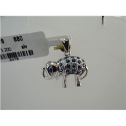 16.00 CTW SAPPHIRE PENDANT .925 STERLING SILVER