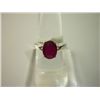 Image 1 : 11.00 CTW RUBY RING .925 STERLING SILVER