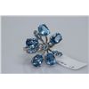 Image 1 : 33.24 CTW BLUETOPAZ RING .925 STERLING SILVER