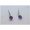 Image 1 : 12.60 CTW AMETHYST EARRING .925 STERLING SILVER