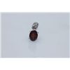 Image 1 : 4.75 CTW GARNET PENDANT .925 STERLING SILVER