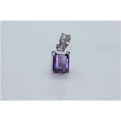 7.00 CTW AMETHSY PENDANT .925 STERLING SILVER