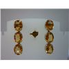 Image 1 : 38.25 CTW CITRINE EARRING .925 STERLING SILVER