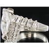 Image 2 : 26.1twc Diamond Simulant White Gold Vermeil Ring (JEW-004463)