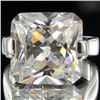 Image 1 : 37twc Diamond Simulant White Gold Vermeil Ring (JEW-004458)