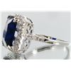 Image 2 : 19twc Blue Diamond Simulant Wht Gold Vermeil Ring (JEW-004424)