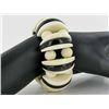 Image 2 : Water Buffalo Horn & Bone Stretch Bracelet (JEW-001915)