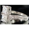 Image 2 : 18.8twc Diamond Simulant White Gold Vermeil Ring (JEW-004464)