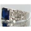 Image 2 : 25.8twc Blue Diamond Simulant Wht Gold Vermeil Ring (JEW-004426)
