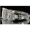 Image 2 : 17.55twc Diamond Simulant White Gold Vermeil Ring (JEW-004452)