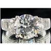 Image 1 : 23.05twc Diamond Simulant White Gold Vermeil Ring (JEW-004465)