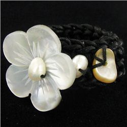 Handcrafted Crocheted MOP Ring (JEW-004405)