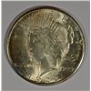 Image 1 : 1923-S PEACE SILVER DOLLAR, MS-64   COLORS!  NICE