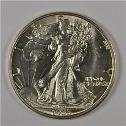 1935-D WALKING LIBERTY HALF DOLLAR MS64 BLAST WHITE