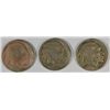 Image 1 : 3-DIFFERENT BUFFALO NICKELS ( 14,15,16-D) AG-GOOD