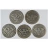 Image 2 : 5- DIFFERENT BARBER HALF DOLLARS GOOD ( 09-S, 10, 10-S, 11, 11-D)