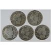 Image 1 : 5- DIFFERENT BARBER HALF DOLLARS GOOD ( 11-S, 12, 12-D, 12-S, 13-D)