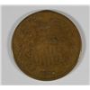 Image 1 : 1870 TWO CENT VG (DAMAGED)