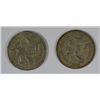 Image 1 : 1868 AG (DAMAGED & 1881 VF/XF THREE CENT NICKELS