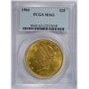 Image 1 : 1904 $20.00 GOLD LIBERTY PCGS MS63 NICE
