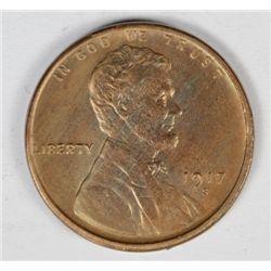1917-S LINCOLN ONE CENT MS63 BROWN