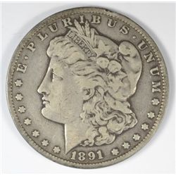 1891-CC MORGAN DOLLAR FINE