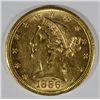 Image 1 : 1886-S $5 GOLD LIBERTY XF