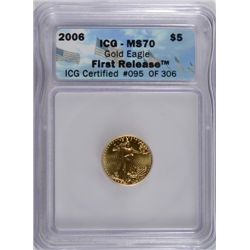 2006 $5 GOLD AMERICAN EAGLE ICG MS70