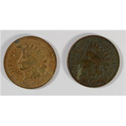 1867 GOOD & 1868 GOOD+ INDIAN HEAD CENTS
