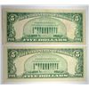 Image 2 : 2 1928 $5 RED SEAL NOTES