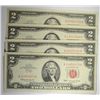 Image 1 : 4 NICE $2 RED SEAL NOTES