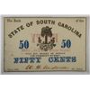 Image 1 : 1863 FIFTY CENT STATE OF SOUTH CAROLINA NOTE