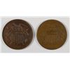 Image 1 : 1867 VF & 1869 FINE TWO CENTS