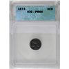 Image 1 : 1873 THREE CENT SILVER ICG PROOF65, GEM! SUPERB COLOR! RARE, LOW MINTAGE PROOF
